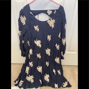 Slate Blue Flower Dress
